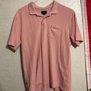 pink “obey” polo shirt